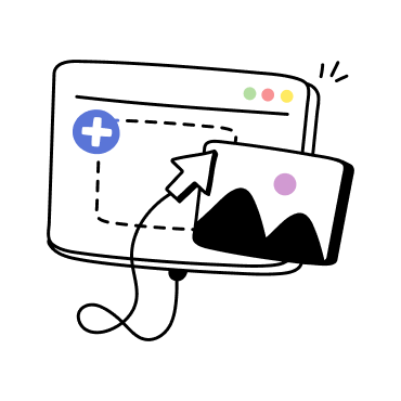 アップロード機能のイラスト