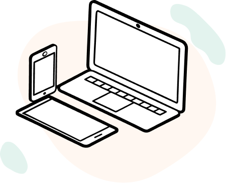 マルチデバイス対応のイラスト